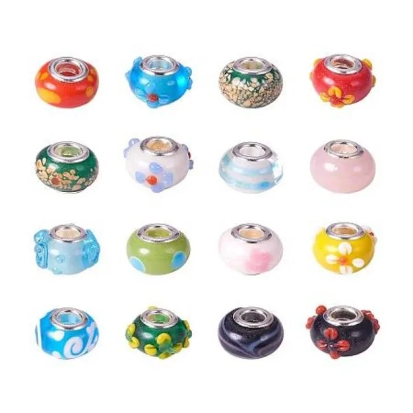 Glass lampwork premium beads mix color and shape | manik kaca lampwork