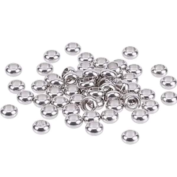 304 stainless steel rondelle beads | manik stainless rondel