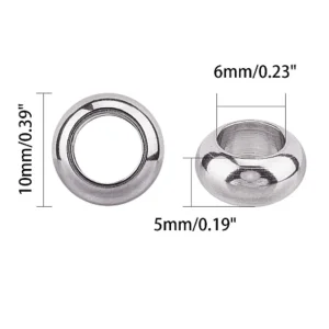 304 stainless steel rondelle beads | manik stainless rondel