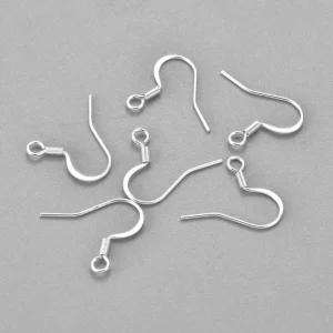 304 stainless steel french silver earring hooks | anting kawat stainless hypoallergenic