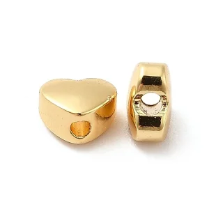 18k gold plated heart spacer beads