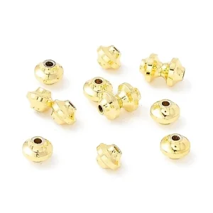 18k gold plated lantern shape spacer beads