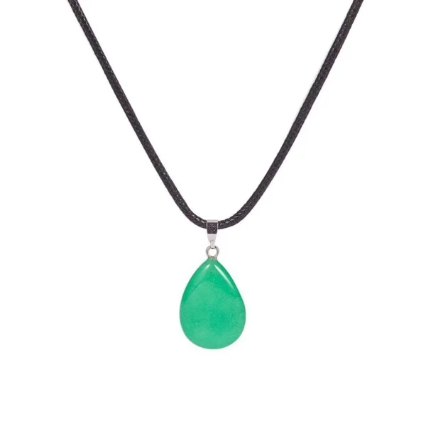 Natural and synthetic drop oval gemstone pendant | liontin batu alam bentuk oval ukuran dideskripsi