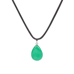 Natural and synthetic drop oval gemstone pendant | liontin batu alam bentuk oval ukuran dideskripsi