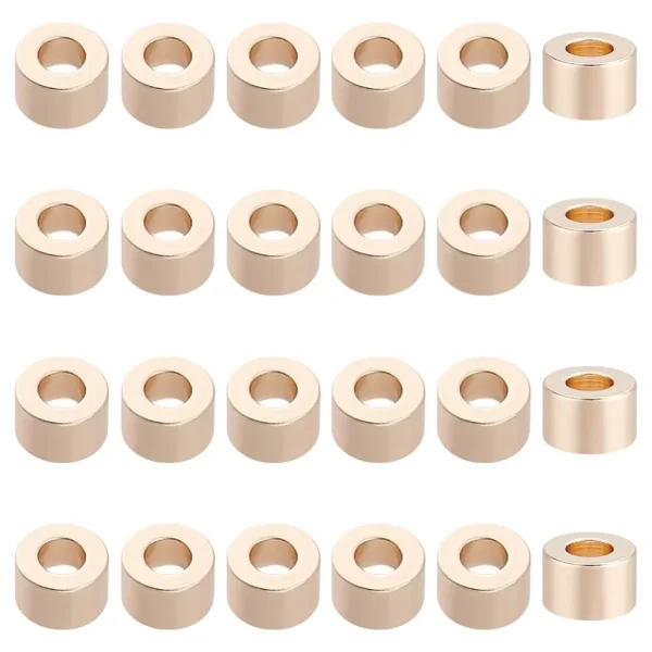 18k gold plated column shape spacer beads | manik lapis emas