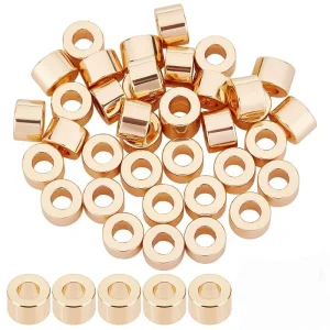 18k gold plated column shape spacer beads | manik lapis emas