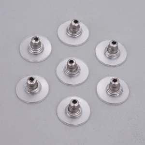304 stainless steel ear nuts earrings back with plastic | sumbat giwang