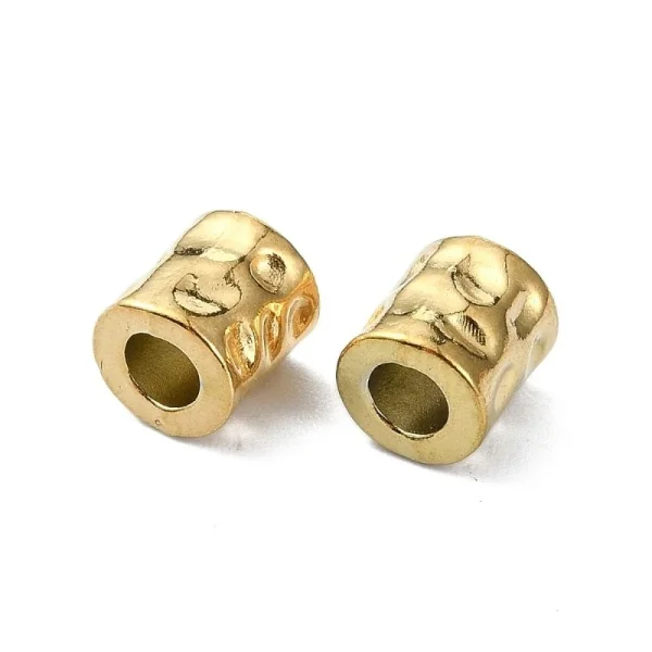 304 stainless steel ion Plating column 18k gold plated beads