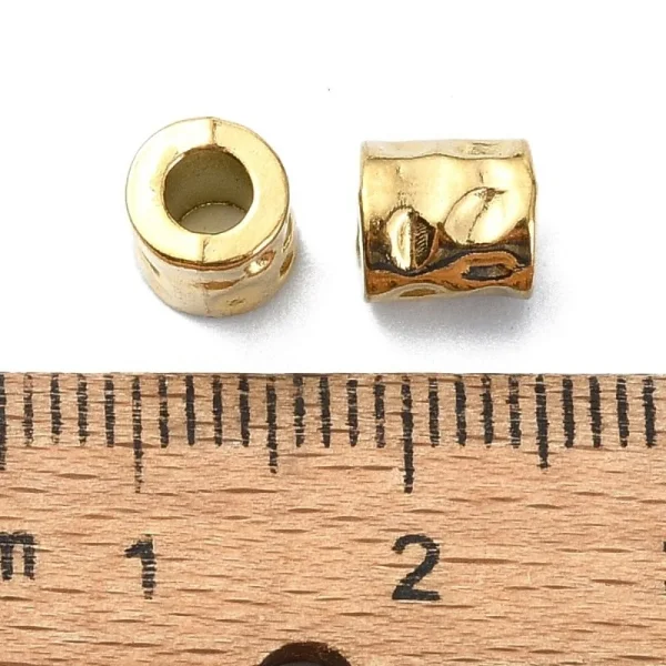 304 stainless steel ion Plating column 18k gold plated beads
