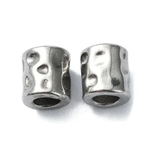 304 stainless steel ion Plating column 18k gold plated beads
