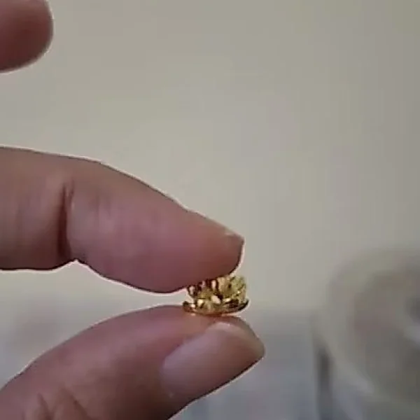 18k gold plated lotus flower beads | manik bunga lotus