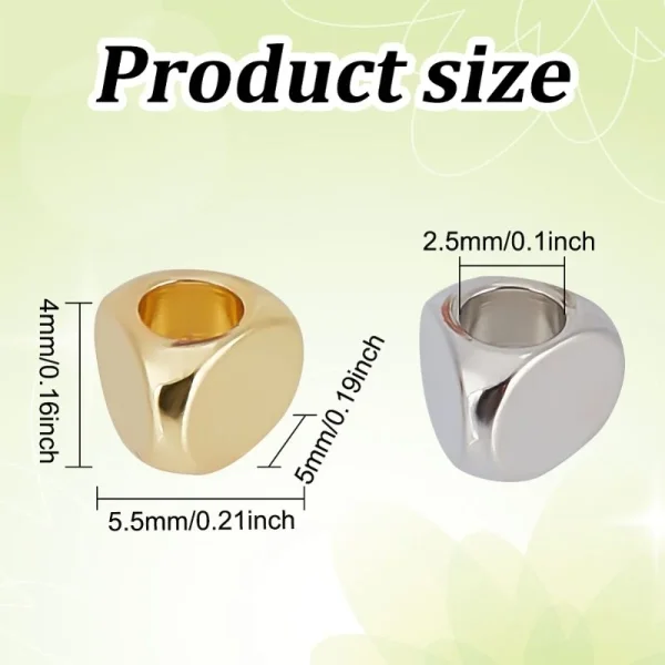 Gold plated brass triangles spacer beads