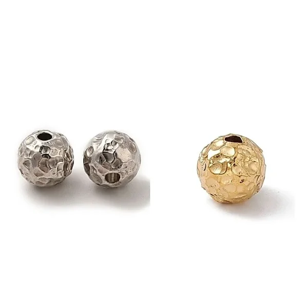 304 stainless steel round texture beads