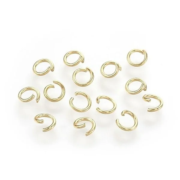 304 stainless steel gold plated jump rings | Ring O lapis emas (harap membaca deskripsi)