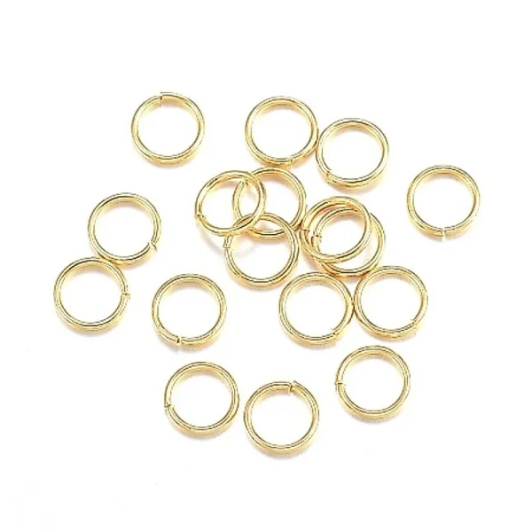 304 stainless steel gold plated jump rings | Ring O lapis emas (harap membaca deskripsi)