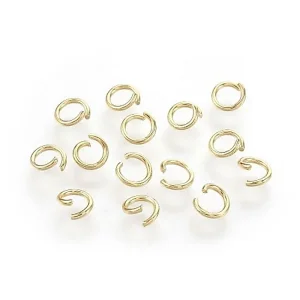 304 stainless steel gold plated jump rings | Ring O lapis emas (harap membaca deskripsi)