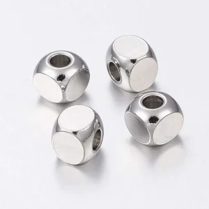 304 stainless steel cube beads