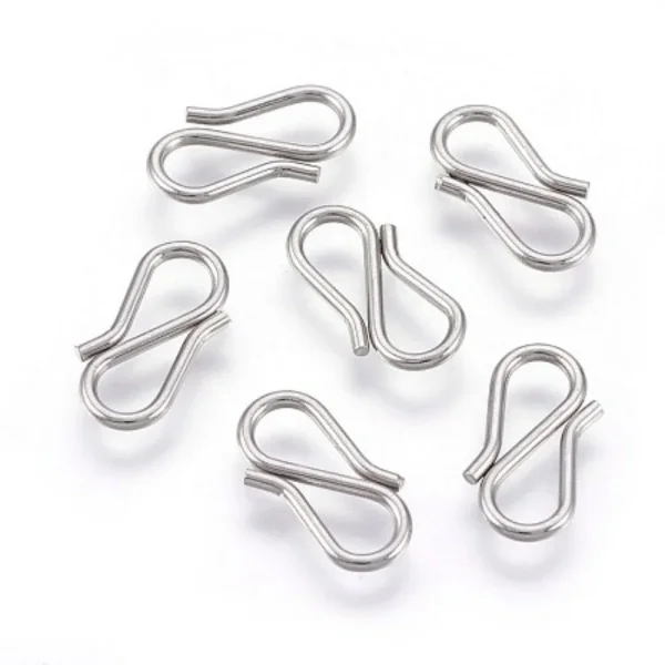 304 stainless steel gold plated S hook clasp | pengait gelang kalung