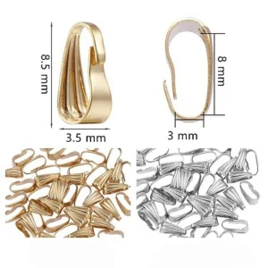 304 stainless steel snap bail hook pinch clip pendant | cantolan liontin pendant