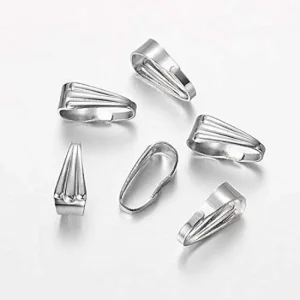 304 stainless steel snap bail hook pinch clip pendant | cantolan liontin pendant