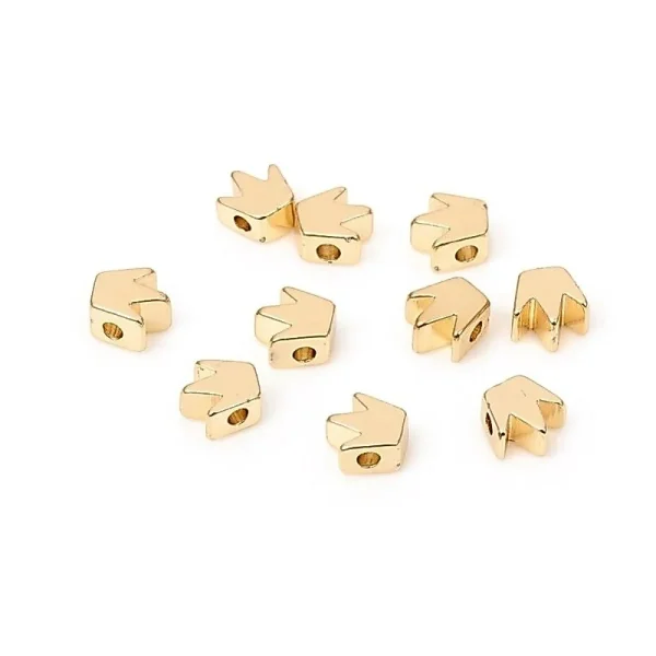 18k gold plated crown spacer beads | manik bentuk mahkota lapis emas
