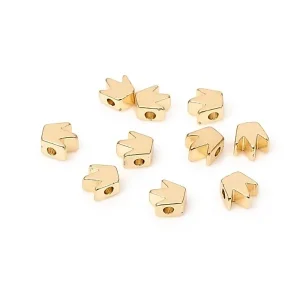 18k gold plated crown spacer beads | manik bentuk mahkota lapis emas