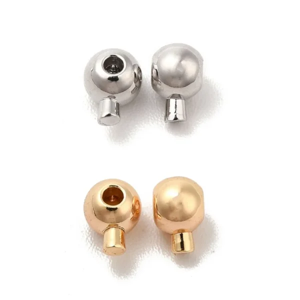 18k gold and platinum plated brass copper crimp beads (1pc) | manik stopper bahan copper