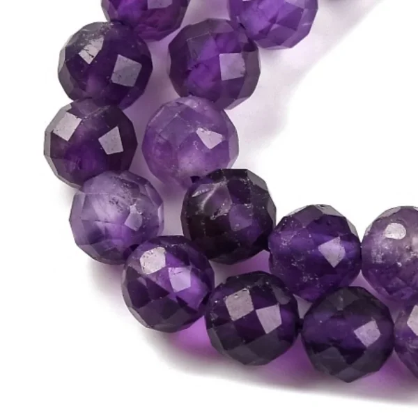 Natural Amethyst faceted round beads 4.4mm