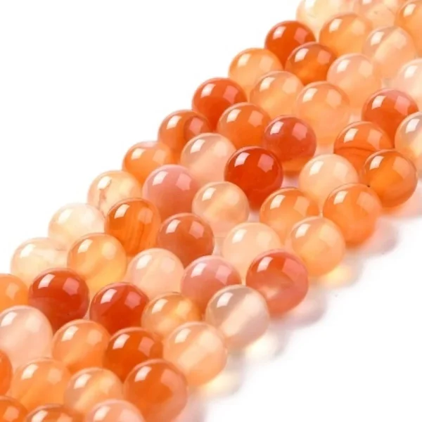 Natural carnelian round beads