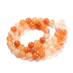 Natural carnelian round beads