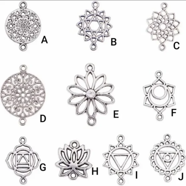 Metal alloy connector link charms