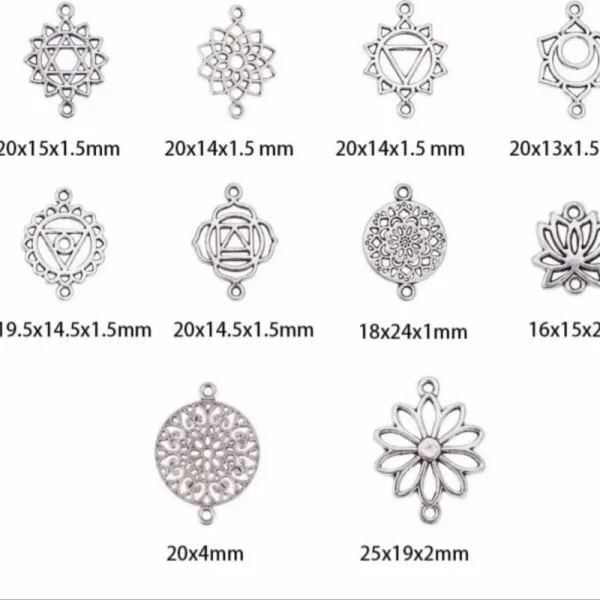 Metal alloy connector link charms
