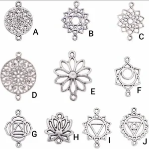 Metal alloy connector link charms