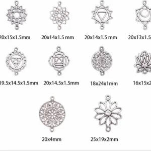 Metal alloy connector link charms