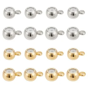 18k gold and platinum plated brass Tube Bails loop bails | manik cantolan charm pendant (harap deskripsi dibaca)