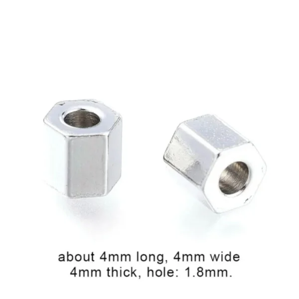 304 stainless steel hexagon shape beads