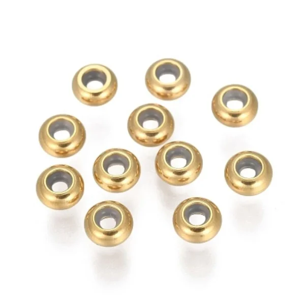 304 stainless steel stopper beads with rubber inside