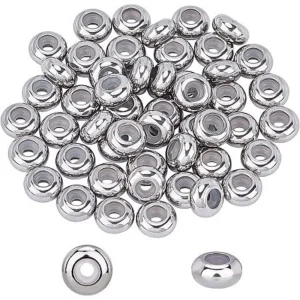 304 stainless steel stopper beads with rubber inside