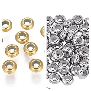 304 stainless steel stopper beads with rubber inside