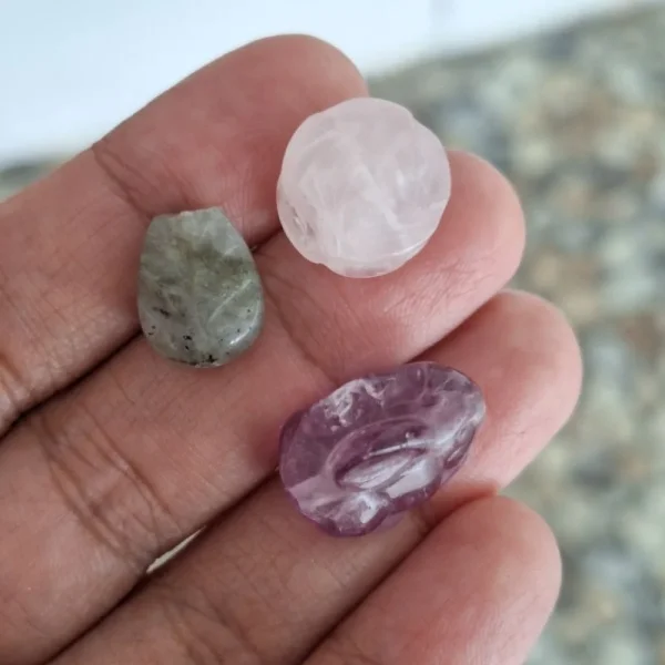 (CLEARANCE DEFECTS) Natural gemstone mix character spacer beads | manik pembatas batu alam defect