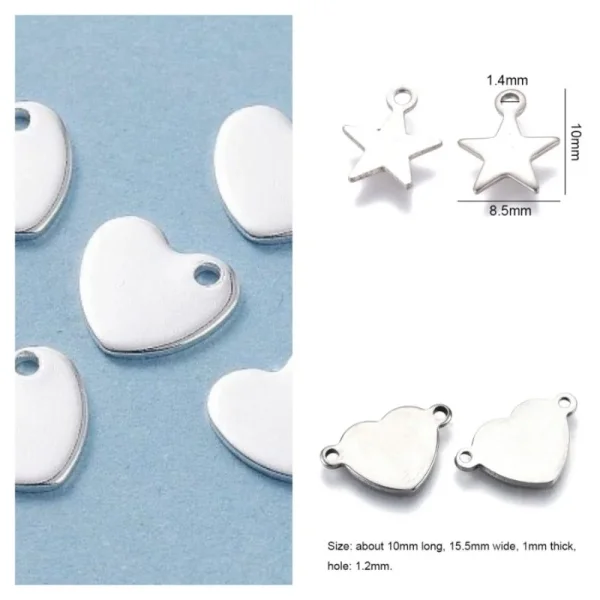 304 stainless steel charms pendant (1pc)