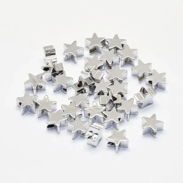 18k gold plated star spacer beads