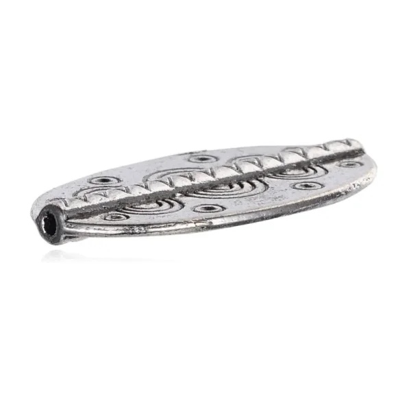 Metal alloy brass big oval beads | manik oval besar