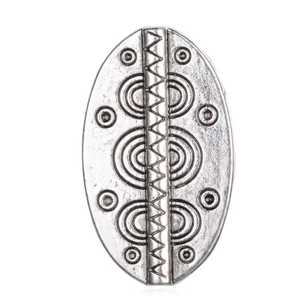 Metal alloy brass big oval beads | manik oval besar