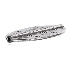 Metal alloy brass big oval beads | manik oval besar
