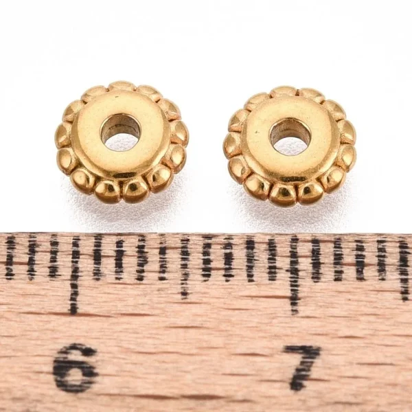 304 stainless steel flower spacer beads | manik pembatas stainless