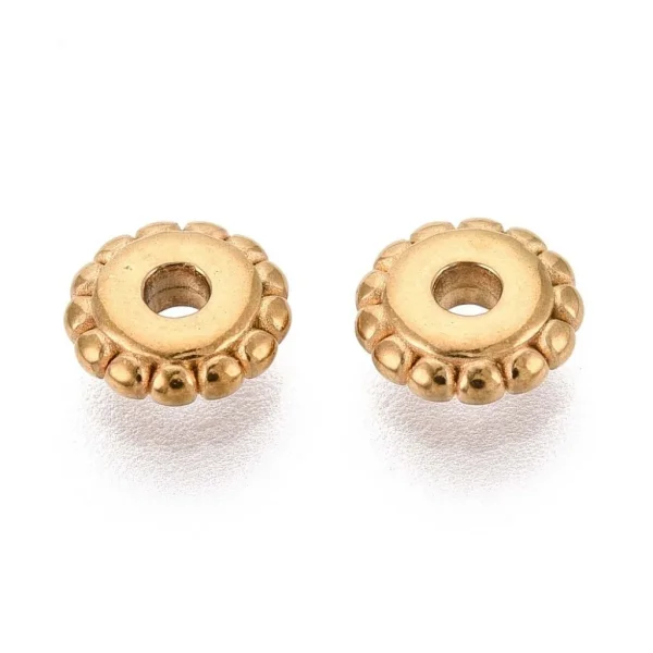 304 stainless steel flower spacer beads | manik pembatas stainless