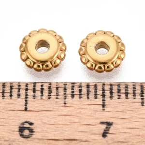 304 stainless steel flower spacer beads | manik pembatas stainless