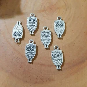 Metal alloy antique owl charm