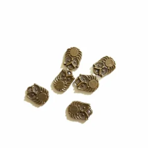 Metal alloy antique owl charm